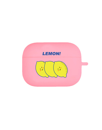 [에어팟 프로 에어팟3]레몬!(고리형)-핑크