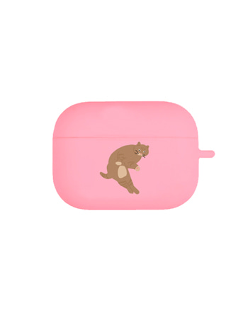 [에어팟 프로 에어팟3]볼링 고양이(고리형)-핑크