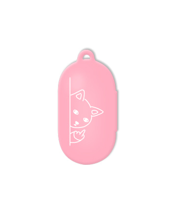 [버즈케이스]손가락 고양이(고리형)-핑크