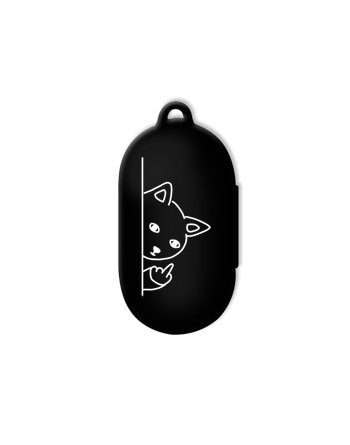 [버즈케이스]손가락 고양이(고리형)-블랙
