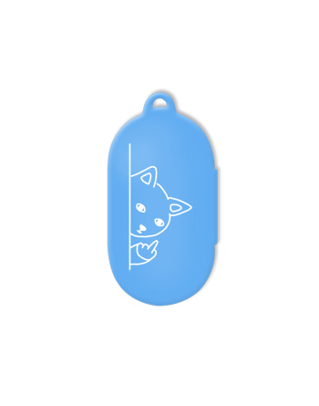 [버즈케이스]손가락 고양이(고리형)-블루