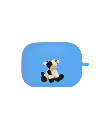 [에어팟 프로 에어팟3]동물 친구들 젖소(고리형)-블루