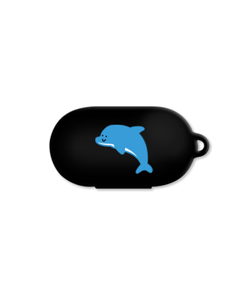 [버즈케이스]돌고래(고리형)-블랙