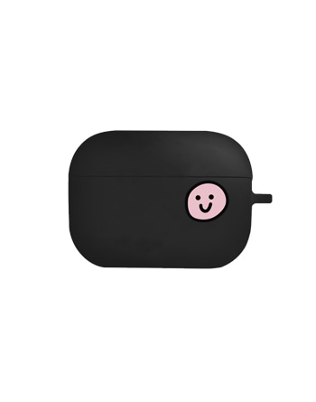 [에어팟 프로 에어팟3]핑크 표정(고리형)-블랙