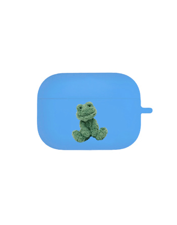 [에어팟 프로 에어팟3]동물 친구들 개구리(고리형)-블루