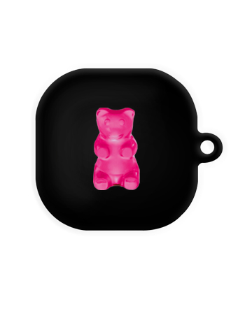 [버즈라이브]핑크 곰돌이(고리형)-블랙
