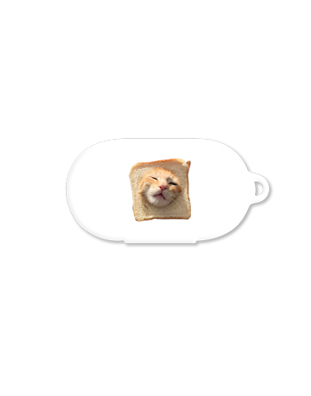 [버즈케이스]식빵 냥이(고리형)-화이트