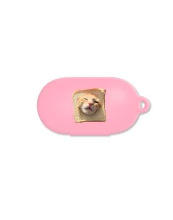 [버즈케이스]식빵 냥이(고리형)-핑크