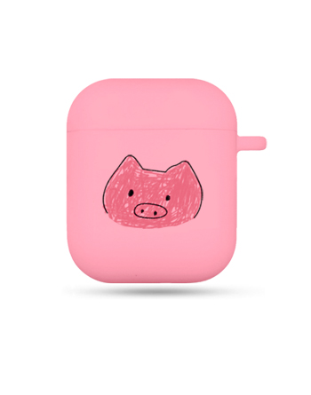 [에어팟1/2]크레파스 돼지(고리형)-핑크
