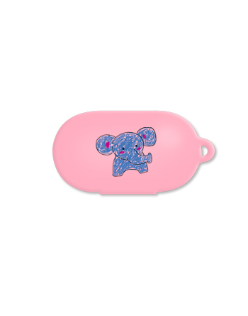 [버즈케이스]크레파스 코끼리(고리형)-핑크