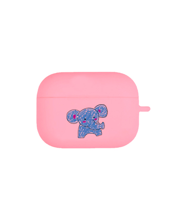 [에어팟 프로 에어팟3]크레파스 코끼리(고리형)-핑크